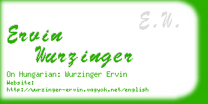 ervin wurzinger business card